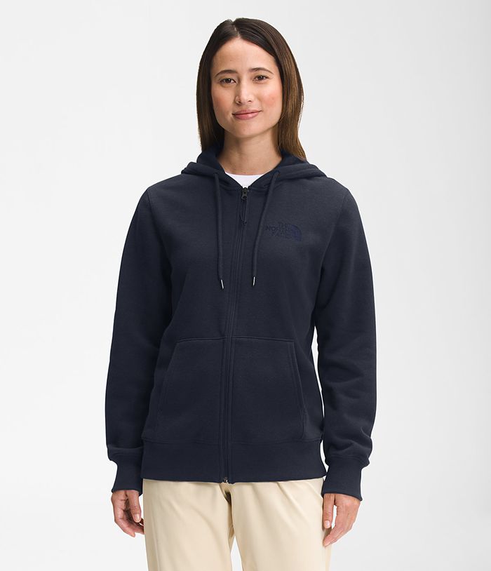 The North Face Hoodie Dames Half Dome Full Rits VPKJ24560 - Donkerblauw